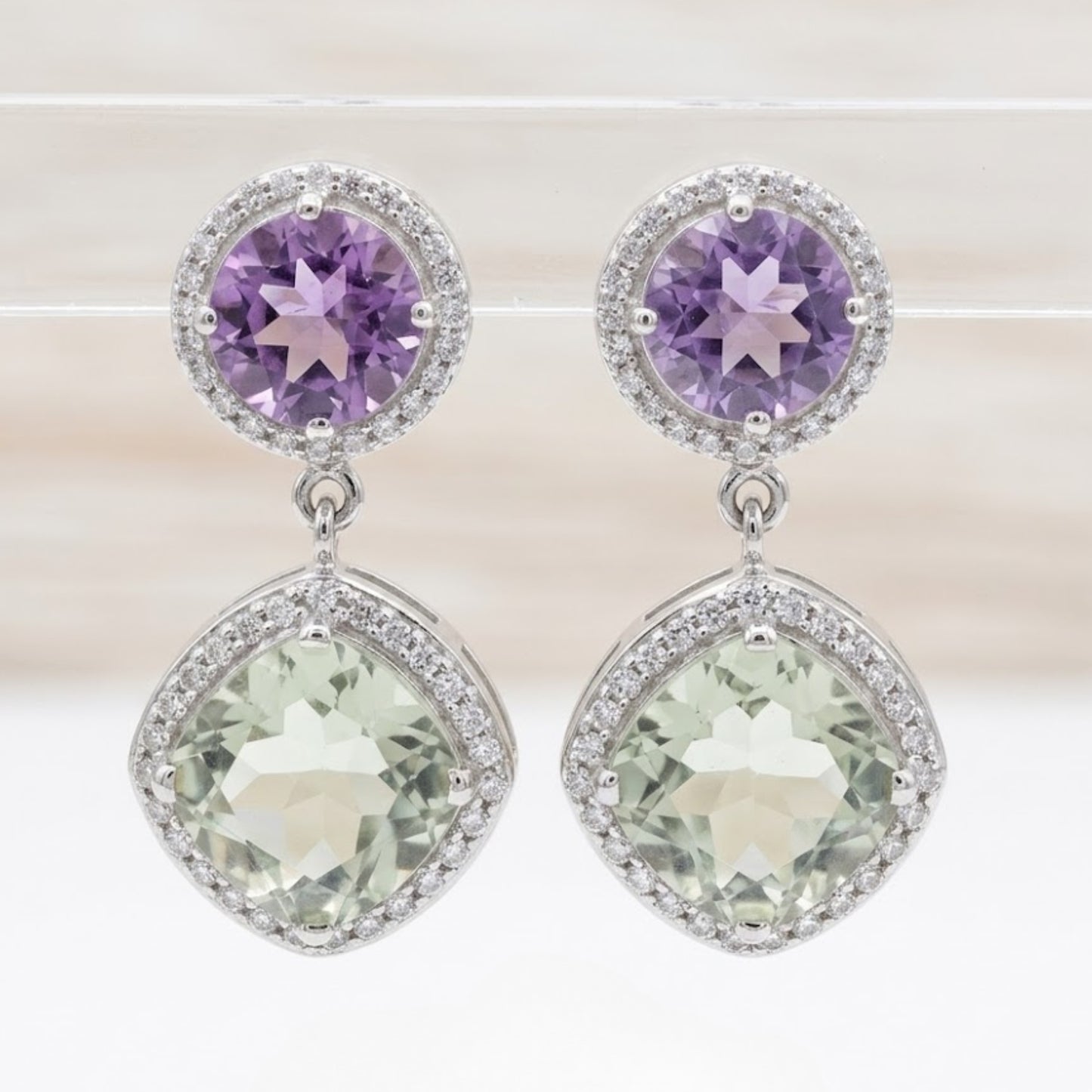 Soft Blush Amethyst Earrings