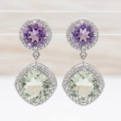 Soft Blush Amethyst Earrings