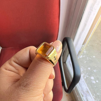 Oris Natural Citrine Men's Ring