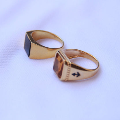 Oris Natural Citrine Men's Ring