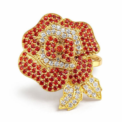 Rosella Natural Garnet Cocktail Ring