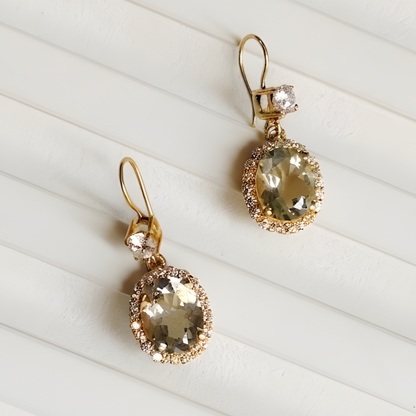 Alora Green Amethyst Earrings