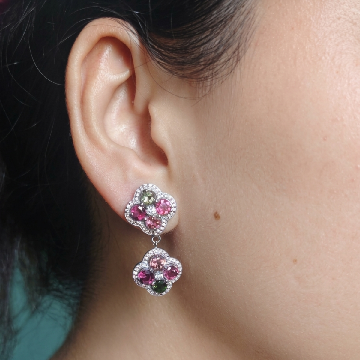 Blossom Bliss Multi Tourmaline Earrings