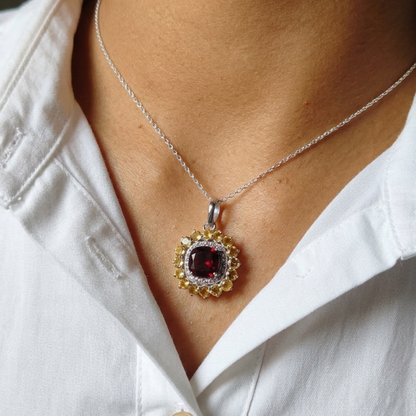 Bloom Royale Natural Garnet and Citrine Set