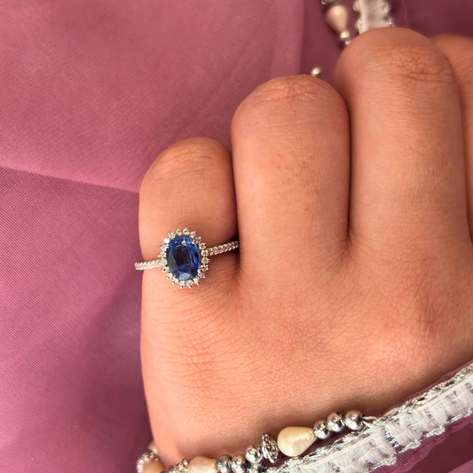 'Petite Bloom' Natural Kyanite Ring