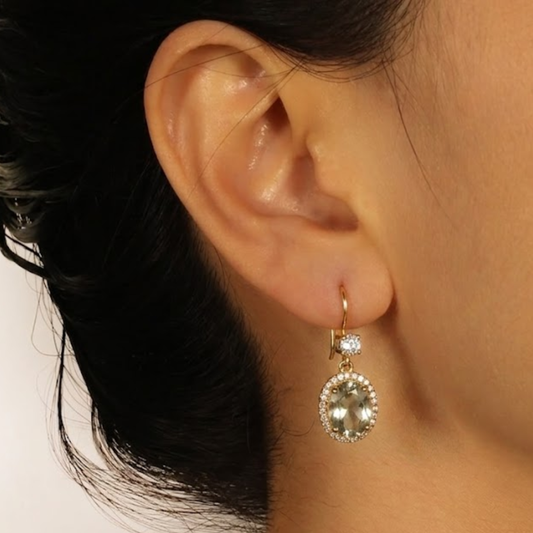 Alora Green Amethyst Earrings