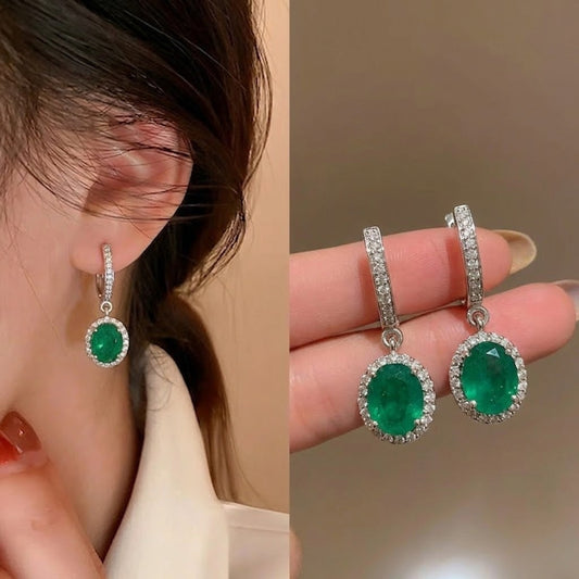 Ovelyn Natural Emerald Drop Earrings