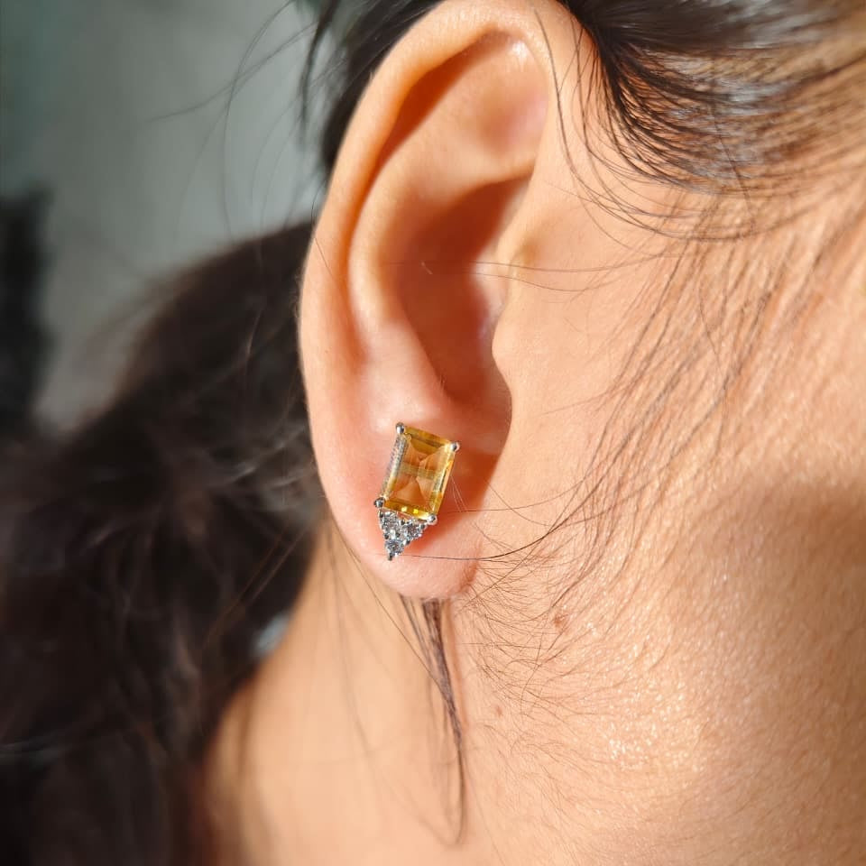 Radiant love Citrine Studs