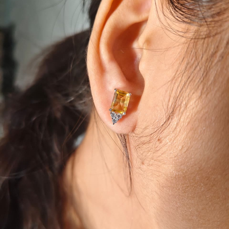 Radiant love Citrine Studs