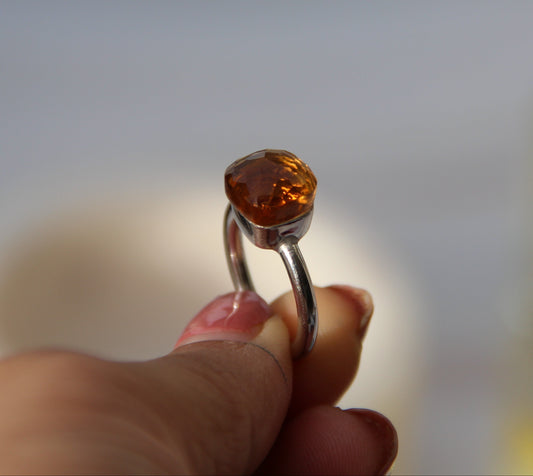 Glowmist Natural Citrine Ring