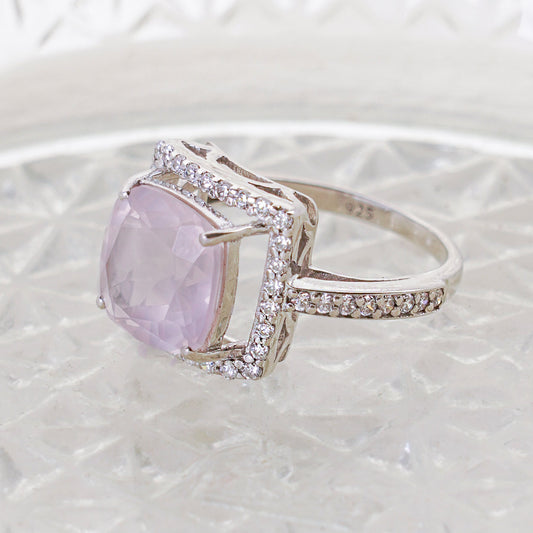 Cubo Rose Quartz Ring