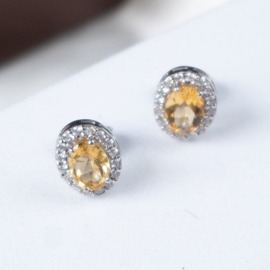 Petite Citrine Studs