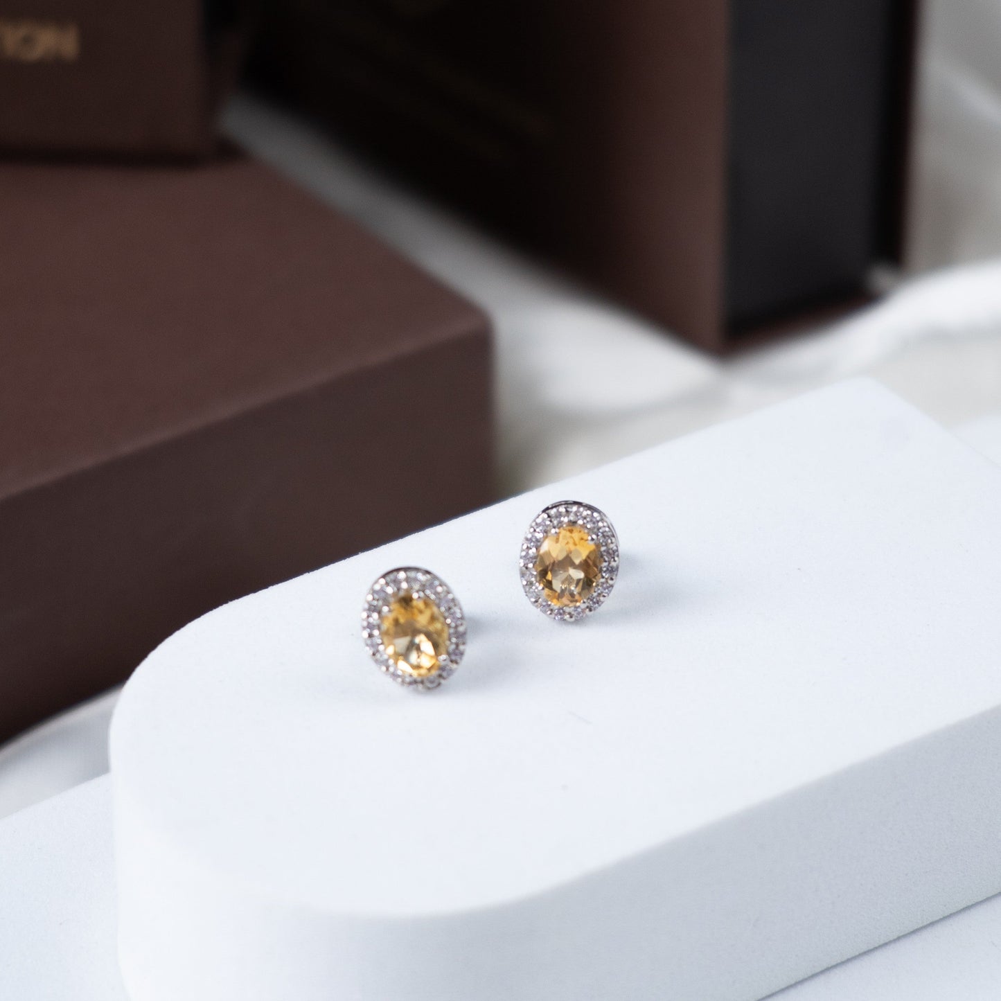 Petite Citrine Studs