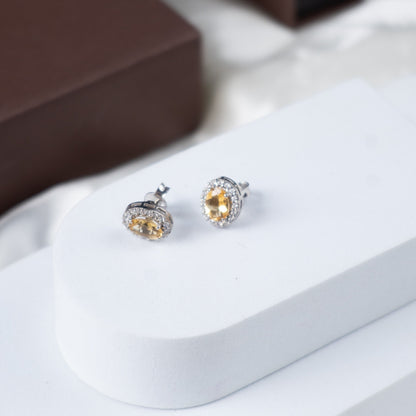 Petite Citrine Studs