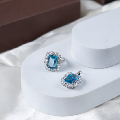 Blue Grace Swiss Blue Topaz Pendant