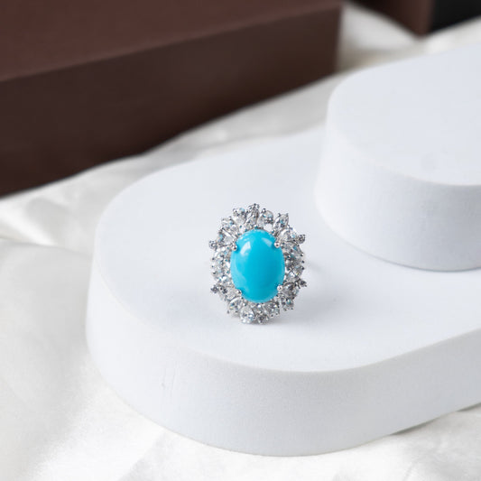 Convertible Natural Turquoise Ring And Pendant